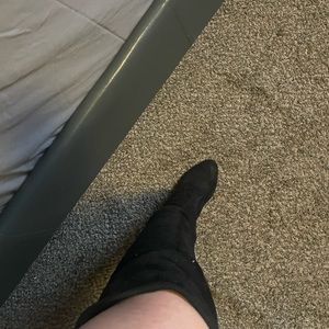 Black Knee High heeled boots